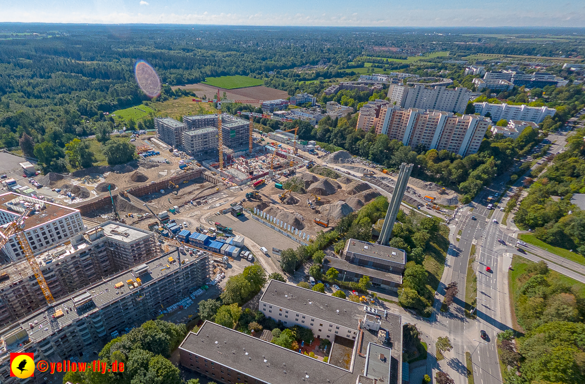 02.09.2023 - eine neue Baugrube auf dem Alexisquartier in Neuperlach